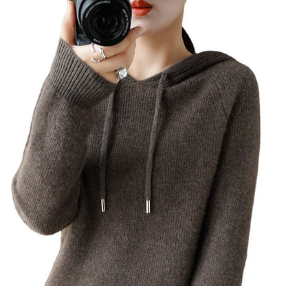 Jamila - Knitted wool hoodie